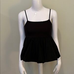 Anthropologie Black Ribbed Tank